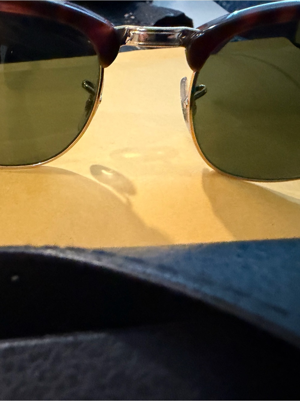 Ray-Ban Brown Frame Green Lens Sunglasses